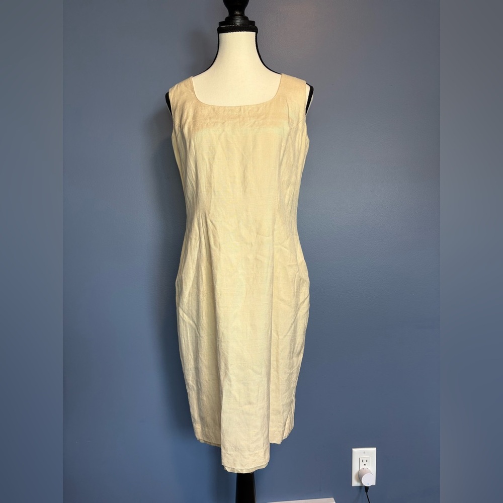 Vintage 100% Silk Sleeveless Sheath Dress | Minimalist Chic | Size S
